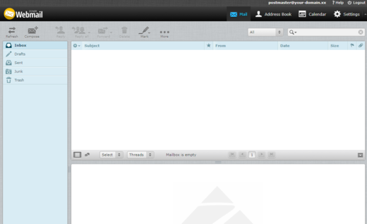 Webmail interface