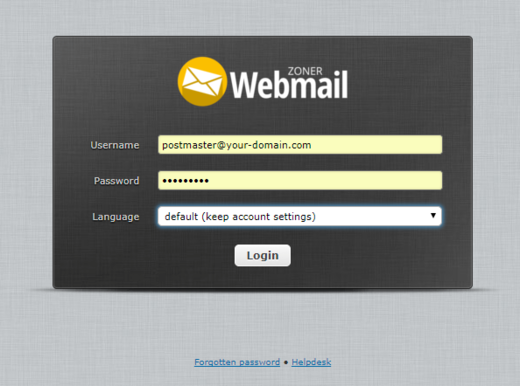 Webmail login